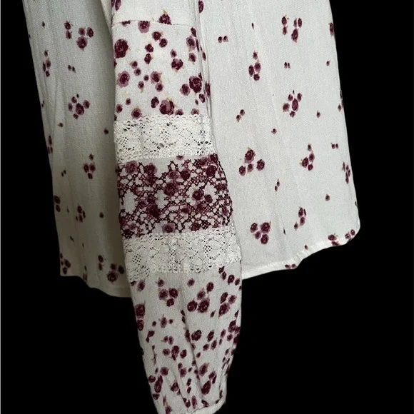 Knox Rose Boho Chic Embroidered Blouse Size S - Picture 7 of 16